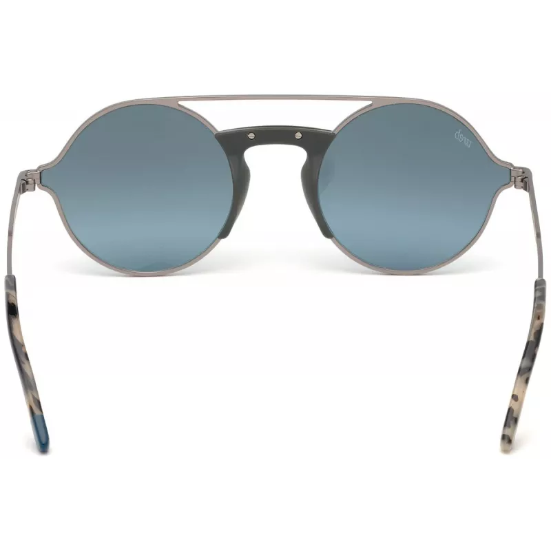 Óculos de sol retangulares unissexo WEB EYEWEAR WE0247-09Q armação de acetato Havana lentes de policarbonato castanhas UV400