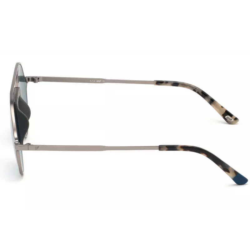 Óculos de sol retangulares unissexo WEB EYEWEAR WE0247-09Q armação de acetato Havana lentes de policarbonato castanhas UV400