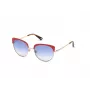 Óculos de sol borboleta de mulher WEB EYEWEAR WE0271-5532W Havana acetato castanho degradê UV400 55/18/140
