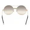 Óculos de sol de mulher WEB EYEWEAR WE0211-28G armação de metal dourada lentes castanhas degradê 59 mm