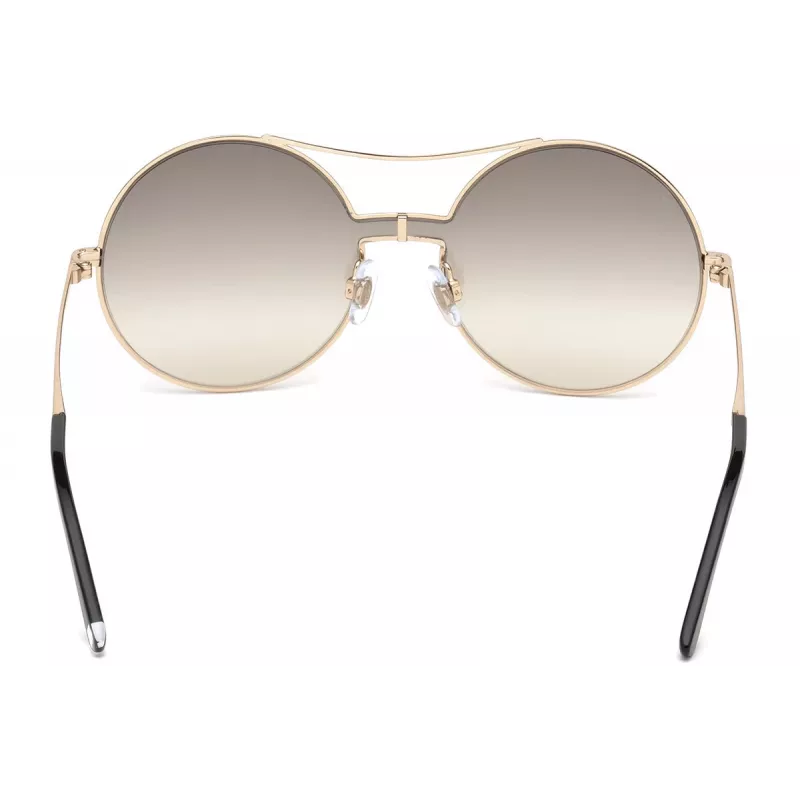 Óculos de sol de mulher WEB EYEWEAR WE0211-28G armação de metal dourada lentes castanhas degradê 59 mm