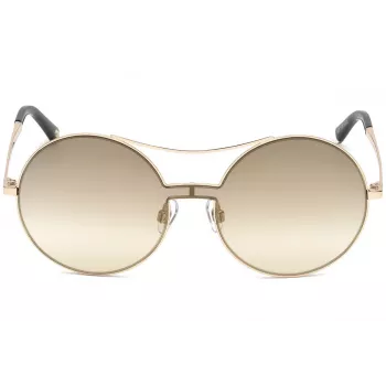 Óculos de sol de mulher WEB EYEWEAR WE0211-28G armação de metal dourada lentes castanhas degradê 59 mm