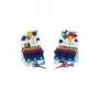 WEDO 73 30 conjunto de tesouras de arte e artesanato, 3 peças, lâminas em aço inoxidável, multicolor, cabo reto