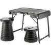 Conjunto de campismo WEDO 1 mesa e 2 bancos telescópicos NXT preto