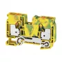 Weidmüller A2C 16 PE Borne de série, série A, PUSH IN, 16 mm², verde/amarelo