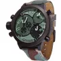WELDER MAN K29-8004 53mm relógio analógico de quartzo mostrador preto bracelete de pele