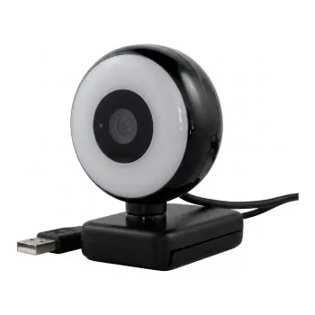 WEMISS CM-A2 Stream Series webcam Full HD com anel de luz, sensor CMOS de 1/3 polegadas, preta