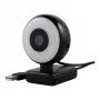 WEMISS CM-A2 Stream Series webcam Full HD com anel de luz, sensor CMOS de 1/3 polegadas, preta