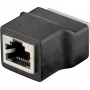 Adaptador em T Wentronic 76737 RJ45, 1x ficha RJ45 para 2x conector fêmea RJ45, 8 pinos, preto