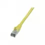 Wentronic Cabo de rede CAT 6 S/FTP, RJ45 ficha macho para RJ45 ficha macho, 1 m, amarelo, LSZH, retardador de chama