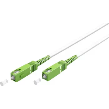 Cabo de rede de fibra ótica SC/APC para SC/APC Single-Mode OS2 Wentronic Goobay 59596, 3 m, LSZH, branco
