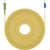 Wentronic Goobay 59654 cabo patch de fibra ótica 20m SC/APC para LC/UPC OS2 monomodo, LSZH, amarelo