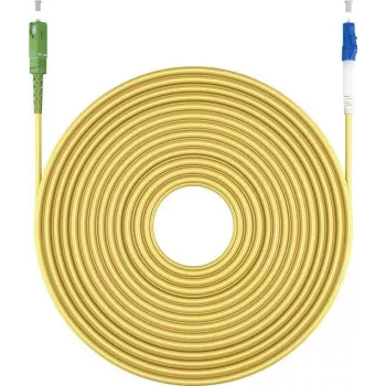 Wentronic Goobay 59656 cabo de rede de fibra ótica OS2 monomodo SC/APC para LC/UPC, 30 m, LSZH, amarelo