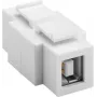 Adaptador WENTRONIC Goobay 79930 USB 2.0 plano, conector fêmea USB-A para conector fêmea USB-B, branco