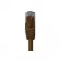 Wentronic Goobay Cabo de rede CAT 6 plano, U/UTP, castanho-escuro, 0,5 m, cobre 95889