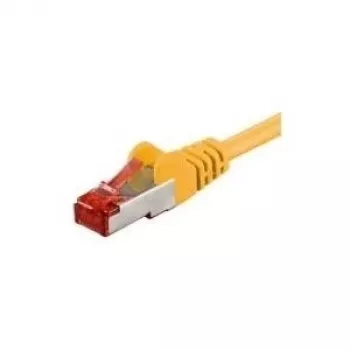 Wentronic Goobay Cabo de rede CAT 6, S/FTP (PiMF), amarelo, 50 m – LSZH isento de halogéneos, cobre 68309