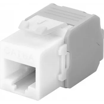 Módulo Keystone Wentronic Goobay CAT 6a RJ45 fêmea, não blindado, 500MHz, branco (90867)