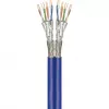 Wentronic Goobay Cabo de rede CAT 7A duplex S/FTP PiMF azul - condutor de cobre CU AWG 22/1 (75716)