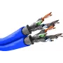 Wentronic Goobay Cabo de rede CAT 7A duplex S/FTP PiMF azul - condutor de cobre CU AWG 22/1 (75716)