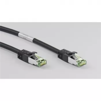 Cabo de rede Wentronic Goobay CAT 8.1 S/FTP, LSZH, preto, 1 m 66721
