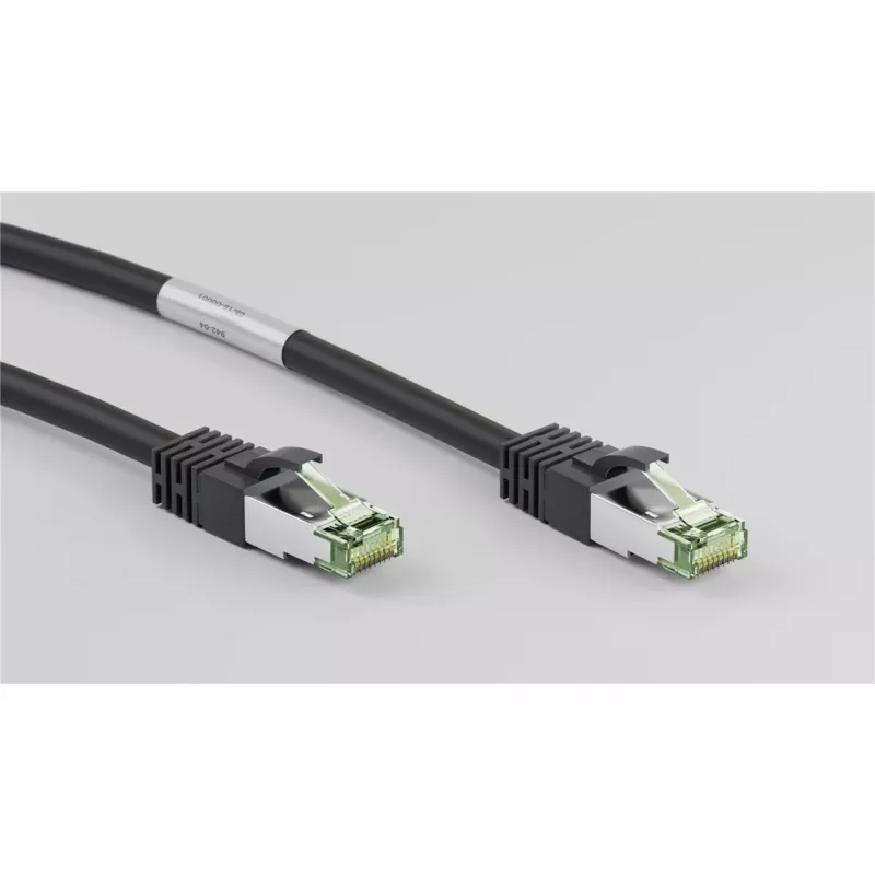 Cabo de rede Wentronic Goobay CAT 8.1 S/FTP, LSZH, preto, 1 m 66721
