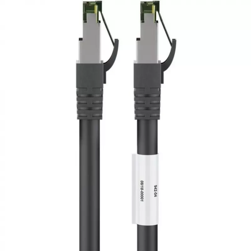 Cabo de rede Wentronic Goobay CAT 8.1 S/FTP, LSZH, preto, 1 m 66721