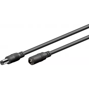 Wentronic Goobay cabo de extensão DC 5 m preto 76671