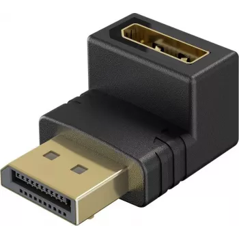 Wentronic Goobay Adaptador Angular DisplayPort 90° para Baixo Preto (77130)