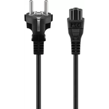 Cabo de extensão Wentronic Goobay, ficha Schuko para tomada Schuko, 1 m, preto, 16 A, 250 V, H05VV-F 3G1.5, ficha angular, CE/VDE 57846