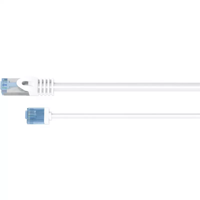 Goobay Cabo patch ultraflexível Cat 6A Slim U/UTP, fichas extracurtas, 5 m, branco (74299)