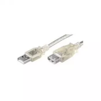 Wentronic Goobay Cabo de extensão USB 2.0 Hi-Speed, cinzento, 0,6 m – USB Type-A ficha macho para USB Type-A conector fêmea 68624