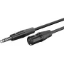 Cabo de áudio Wentronic Goobay XLR macho para jack 6,35 mm macho, 1 m, preto 80049