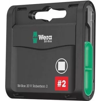 Wera 05057790001 Bit-Check conjunto de 20 bits com suporte Rapidaptor, revestimento diamantado, codificação de cores Take it easy