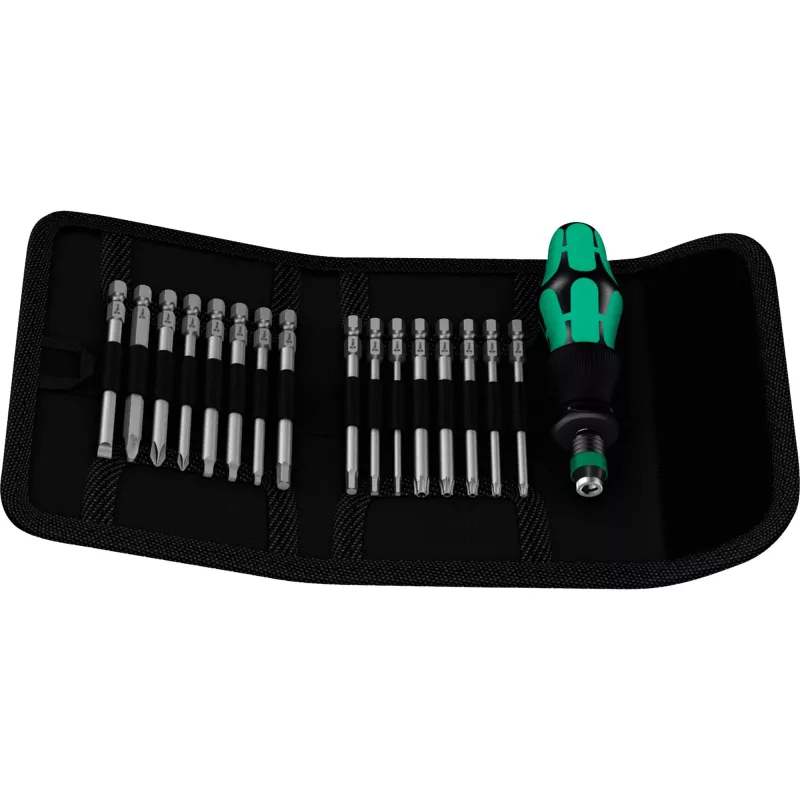 Wera Conjunto de 17 peças Kraftform Kompakt 60 com pontas, fenda, Phillips, Pozidriv, TORX BO 05051042001