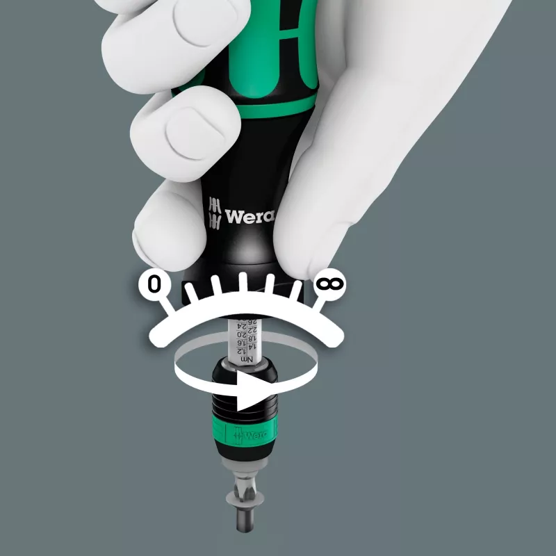 Wera 7445/46/47 conjunto de chaves de fendas dinamométricas, 27 peças (0,3-6,0 Nm) com suporte de pontas Rapidaptor, caixa têxtil 05350451001