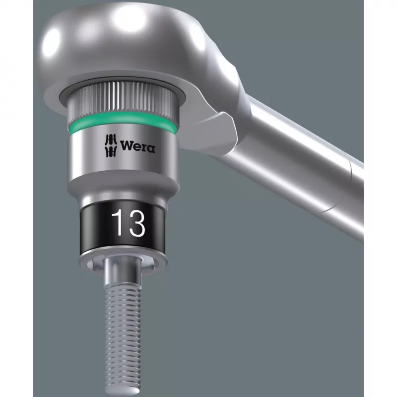 Conjunto de chaves de caixa Wera 8100 SA 12 HF Zyklop 1/4 polegadas métricas, 13 peças com função de retenção, 05003756001