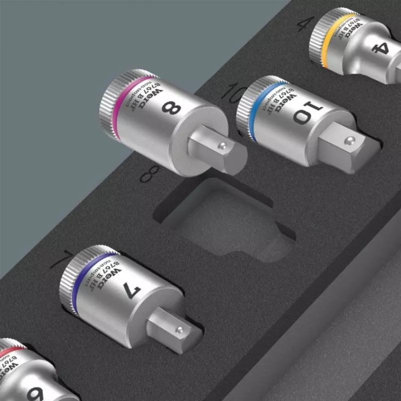 Conjunto de chaves de caixa e bits Wera 9723 espuma Zyklop B 3/8 polegadas 1, 19 peças