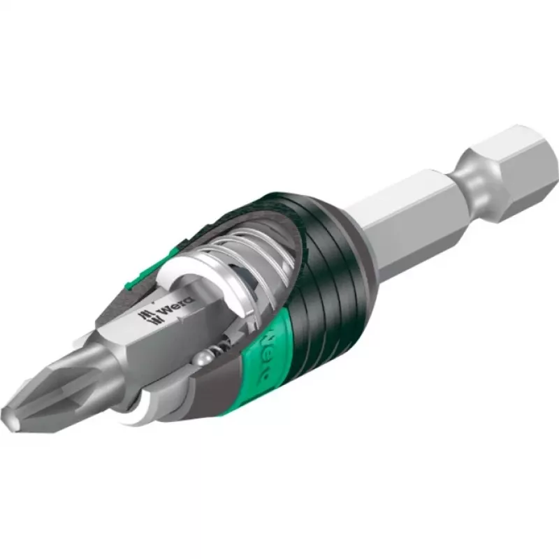 Wera Bit-Safe 61 Universal 1, 1/4 polegadas encaixe sextavado, conjunto de 61 pontas com pontas Tough-Absorbing e suporte universal de pontas 05057122001