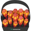 Wera Kraftform 2go 100 conjunto de bits para chave de fendas, 11 peças, Phillips, Pozidriv, Torx, bits de 25 mm, com suporte de bits Rapidaptor e bolsa têxtil 05004310001