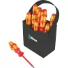 Wera Kraftform 2go 100 conjunto de bits para chave de fendas, 11 peças, Phillips, Pozidriv, Torx, bits de 25 mm, com suporte de bits Rapidaptor e bolsa têxtil 05004310001