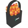 Wera Kraftform 2go 100 conjunto de bits para chave de fendas, 11 peças, Phillips, Pozidriv, Torx, bits de 25 mm, com suporte de bits Rapidaptor e bolsa têxtil 05004310001