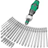 Wera Kraftform Kompakt H 1 Woodcraft punho de chave de fendas com 12 bits mistos - Hex, Phillips, Pozidriv, Torx