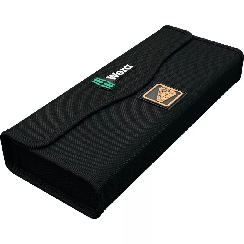 Wera Kraftform Kompakt H 1 Woodcraft punho de chave de fendas com 12 bits mistos - Hex, Phillips, Pozidriv, Torx