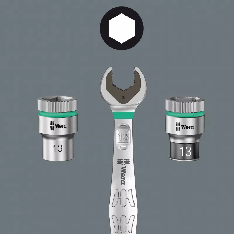 Wera barra magnética para chaves de caixa A Imperial 1/4 polegadas, 4 suportes, 05005420001
