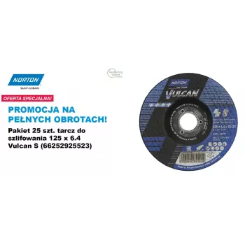 Disco de desbaste WHEEL STAND PRO Norton Vulcan 125 x 6,4 A30S