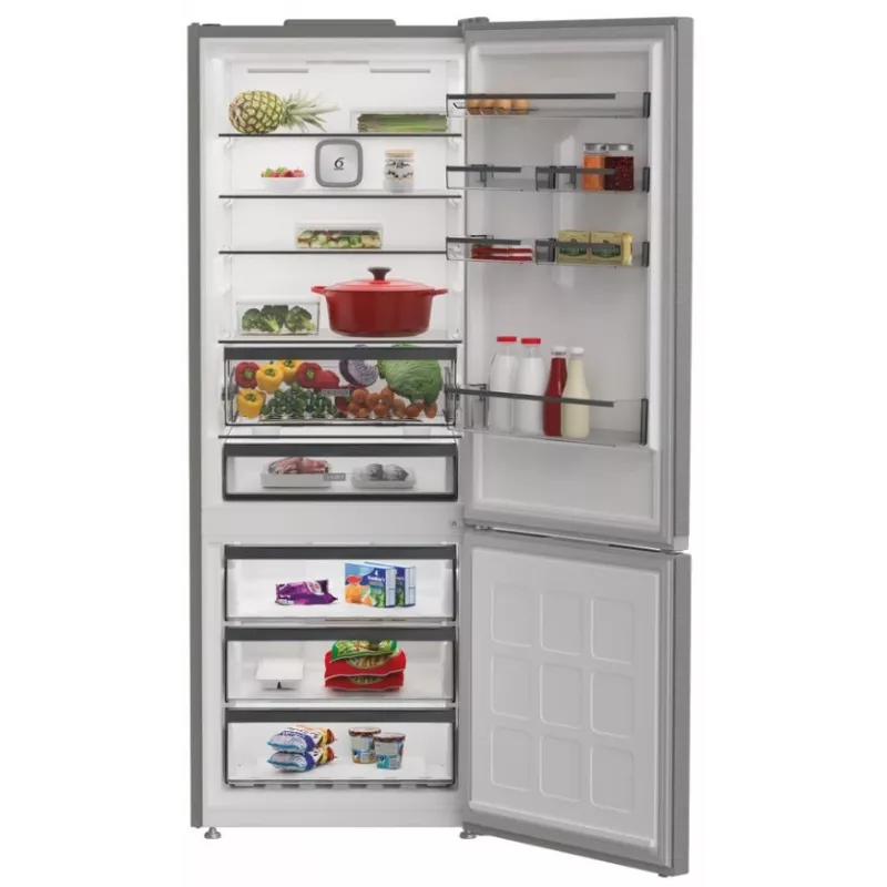 Whirlpool WHK2 6493 X4E frigorífico combinado com congelador em baixo, 490 l, No Frost, classe energética E, aço inoxidável