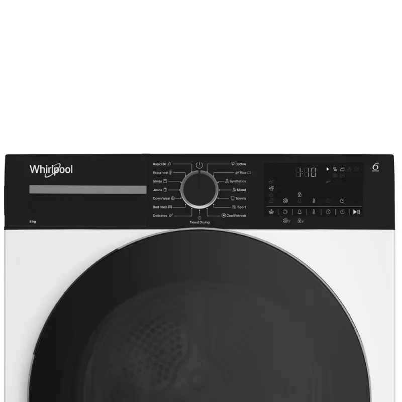 Máquina de secar por bomba de calor Whirlpool WPS D8 WBS EE 8 kg de carga frontal Branco