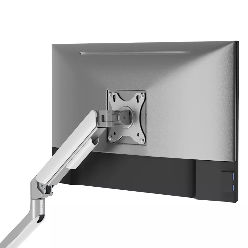 Suporte para dois monitores White Shark AKHENATEN-II GMS-3212 – mola a gás, fixação por grampo/por furo na mesa, 17-32
