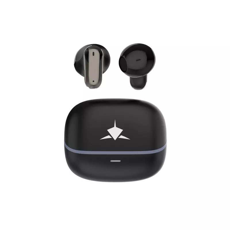Auscultadores True Wireless Bluetooth 5.1 In-Ear White Shark BLAZE-B GEB-TWS-201 com estojo de carregamento, proteção à água IPX4, controlo tátil, Preto