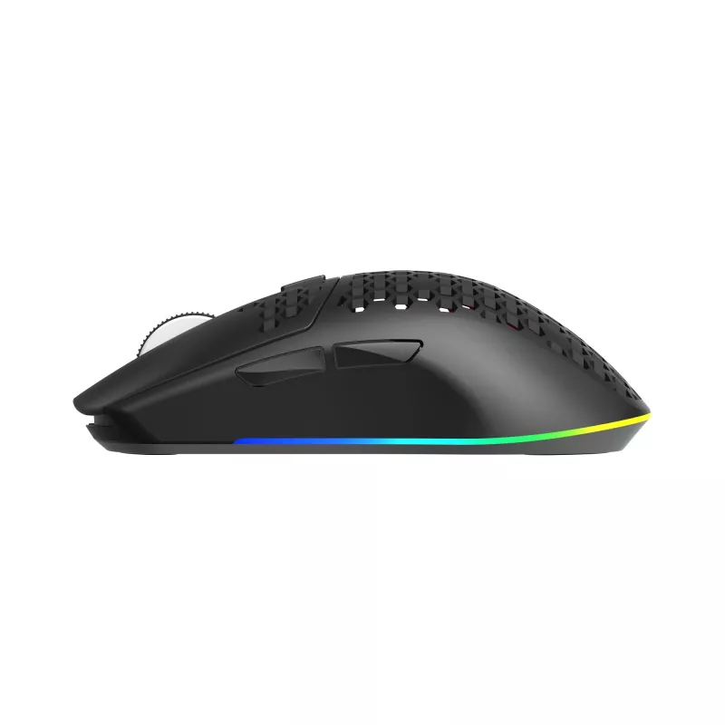 Rato ótico de gaming White Shark CADOR WGM-5020 com estrutura de favo de mel preta